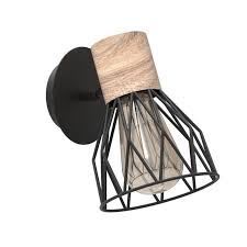 Applique Scandinave Metal Noir Imitation Bois Seynave Clayton 1 Lumiere S Leroy Merlin Metal Noir Lampe Bois Applique Murale Bois