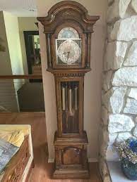 Grandfather clocks used to find place in royal palaces and rich mans drawing room in old times. Pearl Grandfather Clock Full Chime Moon Dial Perfect Working Condition Ebay