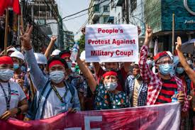 Security forces in myanmar opened fire on protesters in the city of mandalay on saturday, killing two people and wounding dozens, according to witnesses. Tens Of Thousands Protest Myanmar Coup Despite Internet Ban