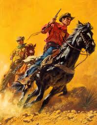 Two Cowboys By Frank Mccarthy 1950s Western Artwork Cowboy Artwork Western Art
