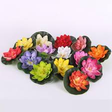 How to make silk flowers float in water. 5pcs Real Touch Artificial Lotus Flower Foam Lotus Flowers Water Lily Floating Pool Plants Wedding Garden Decoration 10cm Z Walmart Com Walmart Com