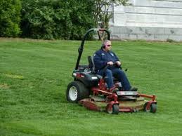 Most riding lawn mowers look like small tractors with a cutting deck that's integrated underneath the mower. Dangers Of Roll Overs Of Riding Mowers Occupational Safety And Health Administration