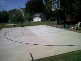 Check out bizrate for great deals on popular brands like first team, goalsetter systems and lifetime. Cool Basketball Court Stencil Ideas Home Court Hoops