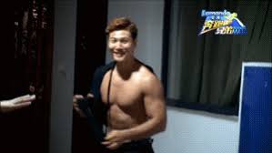 #ju ji hoon #joo ji hoon #running man #infinity challenge #kim jong kook #i just spent the whole weekend watching all his variety show appearances #he's such a bean omg #but honestly his struggles with physical fitness??? Gif Kim Jong Kook Animated Gif On Gifer