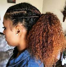 Natural Hair Hairstyles For Black Women Flat Twists And Ponytail Long Curly Hair Natural Hair Styles Easy Curly Hair Styles Naturally