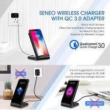 Amazon.com: Fast Wireless Charger (with QC 3.0 Adapter), 3 Coils Qi 10W  Fast Wireless Charging Foldable Stand Compatible with iPhone 11 11 Pro/Max  X XR XS XS Max 8/8+ Galaxy s9/s9+ Note