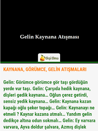 Maybe you would like to learn more about one of these? Eksi Elma Kaynana Gorumce Gelin Atismalari Gelin Gorumce Gorumce Gor Tasi Gordugun Yerde Vur Tasi Gelin Carsida Hedik Kaynana Disleri Gedik Kaynana Oglun Cerez Getirdi Sensiz Yedik Kaynana Gelin Kaynana Kazan