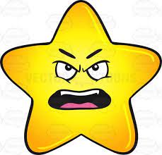 Outraged And Angry Gold Star Cartoon Emoji Cartoon Clip Art Emoji Cartoon
