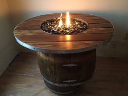 Wine Barrel Fire Pit Plank Table By Smokinbarrelworks On Etsy Wood Fire Pit Barrel Fire Pit Propane Fire Pit
