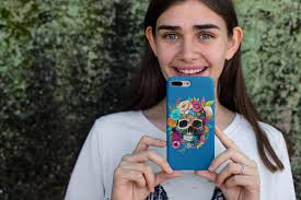 Cute Colorful Sugar Skull With Flowers PNG Clipart