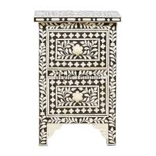 The intricate bone inlay floral patterns have been handcrafted by our skilled artisans in india and each dip and dive in the swirling floral pattern has been carved with absolute care. 2 Drawer Bone Inlay Bedside Table Buy 2 Drawer Bone Inlay Bedside Table Custom Bone Inlay Table Bedside Table Product On Alibaba Com
