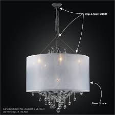 Clip Slide Sh001 Chandelier Shade Attachment Glow Lighting