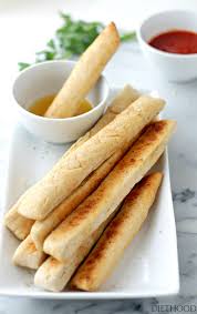 Easy Garlic Parmesan Breadsticks With Garlic Dipping Sauce Recipe Diethood Homemade Breadsticks Garlic Dipping Sauces Dipping Sauce