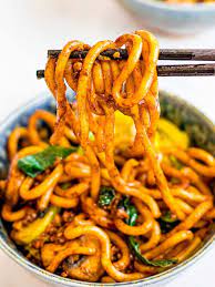 Cook until the chicken is cooked through, then remove and. Yaki Udon Stir Fried Udon Noodles Drive Me Hungry