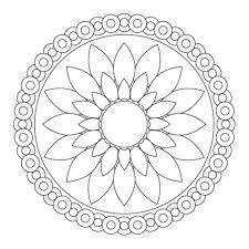 Mandalas with advanced patterns (lots of fine details) may seem a bit overwhelming to the newbie eye. Simple Lotus Mandala For Kids To Color Mandala Coloring Books Easy Mandala Drawing Mandala Coloring Pages