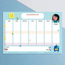 Planning Pour Enfant A Imprimer Gratuitement Semainier Pour Organisation A La Maison Video En 2020 Semainier Enfant Planning Enfant Routine Enfant