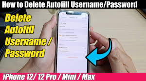 Your contact info is now enabled for autofill. Iphone 12 12 Pro How To Delete Autofill Username Password Youtube