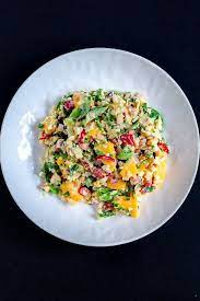 Summer Salad Cauliflower Rice Foodheal Recipe Summer Salads Vegetarian Recipes Cauliflower Rice