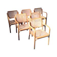 Danish Modern Bentwood Cane Chairs Set Of 6 On Chairish Com Dining Chairs Chair Chair Set