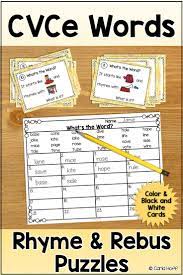 How About A Break From All Those Worksheets Children Will Love Reading The Clues And Solving These Puzzles And Teacher Cvce Words Word Work Fun Word Puzzles