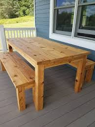Outdoor Cedar Picnic Table Set Etsy In 2020 Diy Outdoor Table Rustic Outdoor Furniture Rustic Furniture