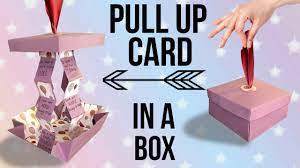 They consist of a card that has been folded two or more times to create a card with multiple panels. Pull Up Card In A Box Lantern Accordion Card Diy Youtube