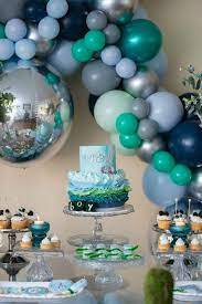 Handmade centerpieces, all item were picked up at my local walmart or purchased on. Elephant Themed Baby Shower Pretty My Party Party Ideas
