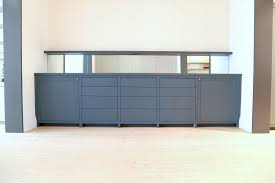 Contemporary and chic, the arthur credenza from bungalow 5 has sage green grasscloth doors contemporary and casual, the natural wood and metal ring design make this credenza from horizon. Custom Blue Contemporary Credenza By Scanek Co Custommade Com