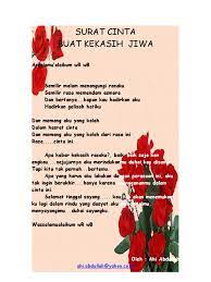 May 18, 2019 · quotes romantis buat pacar tersayang.quotes baper penuh kata romantis mutiara dan di tulis dengan kata kata yang bikin baper cewek maupuncowok tersayang dengan singkat serta dapat menyentuh hati buat status di facebook fb instagram ig instastory whatsapp wa storywa dan sosial media lainnya untuk media pengungkapan hati kepada pacar agar ia luluh. Surat Cinta Buat Kekasih Jiwa