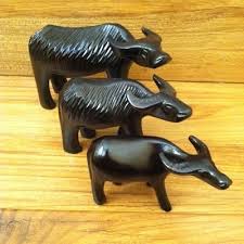 Time to order your holy week image. 3 Carabao Water Buffalo Paete Laguna Carved Kamagong Rare Wood Filipino Carvings 293712983