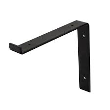 Crates Pallet 10 In Black Steel Shelf Bracket For Wood Shelving 69102 The Home Depot Steel Shelf Brackets Shelf Brackets Steel Shelf