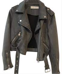 Zara Charcoal Gray Faux Suede Biker Jacket Size 12 L In 2021 Suede Biker Suede Biker Jacket Faux Suede Biker Jacket