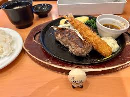 デニーズ♡BEEFハンバーグ&海老フライ | 外食探検記♡