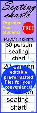 Printable Seating Charts And Editable Seating Charts