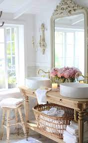 Remodel your bathroom space by giving it a whole new definition. 30 Wonderful Cottage Style Bathroom Ideas For A Charming And Relaxing Space French Cottage Bathroom Country Style Bathrooms French Country Bathroom