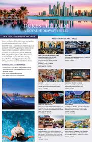 Places dubai, united arab emirates restaurant dukes the palm, a royal hideaway hotel. Discover The All Inclusive Summer Menu At Dukes The Palm