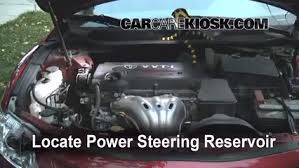 These systems use an electric motor instead of a hydraulic system and therefore do not have any power. Check Power Steering Level Toyota Camry 2007 2011 2008 Toyota Camry Le 2 4l 4 Cyl