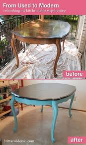 Refinishing 101 From Used To Modern Dining Table Furniture Makeover Home Decor Furniture