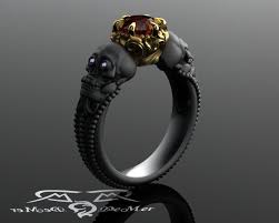 Black And Red Diamond Engagement Ring Skull Engagement Ring With Red Diamond In Solid Blackened 14kt Gold Gothic Engagement Ring Share Skull Engagement Ring Black Gold Ring Gothic Engagement Ring