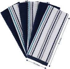 Check spelling or type a new query. Buy 100 Cotton Kitchen Towel Set Popcorn And Stripe Weave Soft Absorbent Quick Drying Multipurpose Kitchen Towels And Dishcloths Sets Tea Towels And Bar Towels 15x26 Pack Of 6 Navy Blue Stripe And Solid Online In Turkey B08kw13lh8