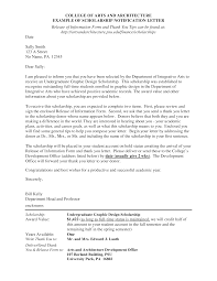 Sample scholarship award letter date name winner (scholarship name) address city, state zip code dear name: College Scholarship Letter Templates At Allbusinesstemplates Com
