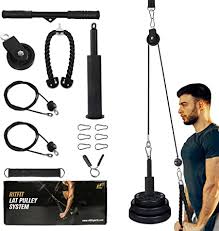 Fitness diy pulley cable machine system triceps these triceps pulldown sets are unisex, cheap, and certified items. Amazon Com Ritfit Lat And Lift Pulley System Pro With Dual Cables And Upgraded Loading Pin Home And Garage Gym Squat Rack Accessories For Tricep Pull Down Bicep Curl Back Shoulder Strength Workout