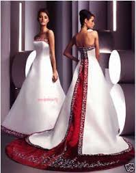 Crimson And White Wedding Dress Google Search Red Wedding Dresses Wedding Dress Factory Wedding Dress Sizes