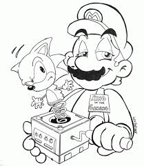 Coloring sonic printable coloring pages print mario and sonic. Mario And Sonic Pictures Coloring Home