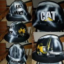 Custom Painted Hard Hats By Zimmerdesignz Com Zimmerdesignz Pipeline Pipeliner Sideboom Cat Caterpillar Painted Hard Hat Welding Hats Hard Hats