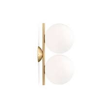 Flos Lampe Murale Ou Au Plafond Ic C W Double 1 Laiton Brosse Verre Souffle Et Metal Myareadesign It