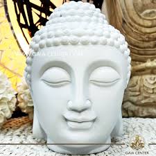 Incense Holder Ceramic Buddha Head Aromatherapy Fragrance Aroma Censer  Essential Oil Diffuser I Garden Ornaments Outdoor