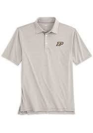 Johnnie O Purdue Boilermakers Mens Grey Lyndon Short Sleeve Polo