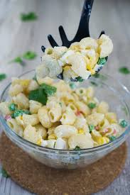 Macaroni salad with cubed ham. Macaroni Salad The Cookware Geek