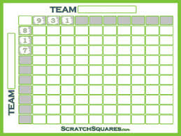 Printable Super Bowl Squares 100 Square Grid Office Pool